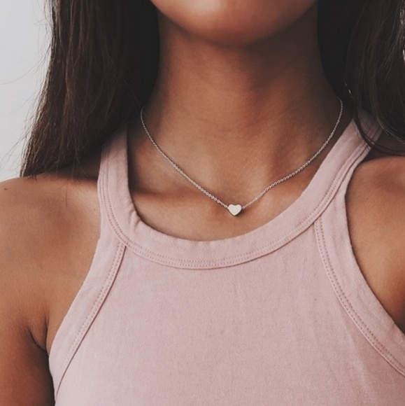 Gold/Silver Dainty Heart Necklace - Picture 2 of 4